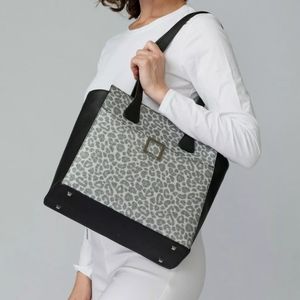 JOSEPH RIBKOFF Tote Bag Style 193862 Black/Silver